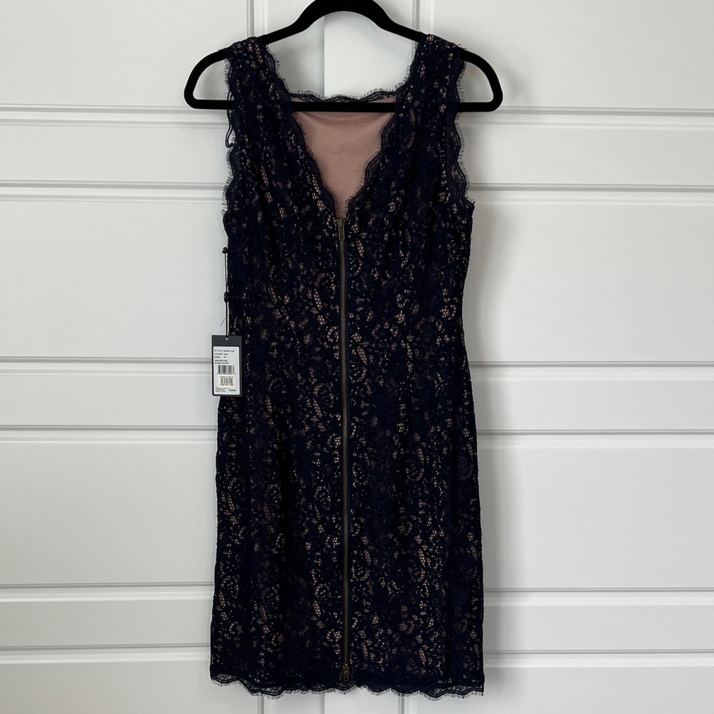 Adrianna Papell  Navy Lace Dress Size 12 NWT - Picture 2 of 8